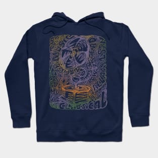 Gramophone Phonograph Retro Art Style Illustration Hoodie